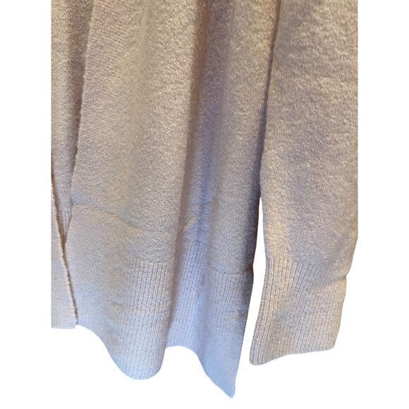 Madewell Open Front Cardigan Light Pink Merino Wool & Alpaca Oversized Small - Picture 6 of 10
